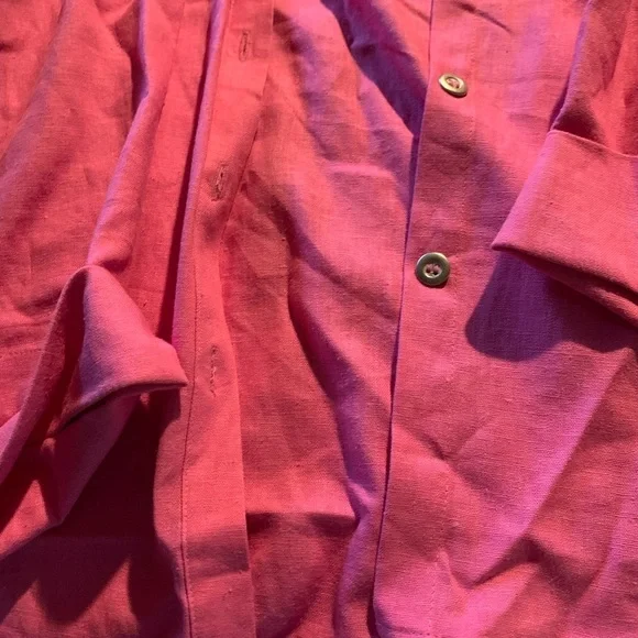 White Stag Vibrant Pink Button-Up Shirt Size Small (4/6) - Picture 3 of 9